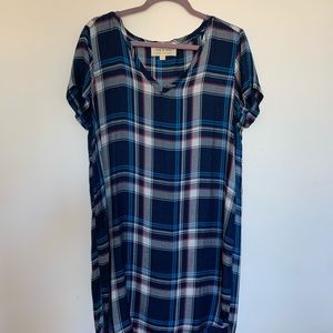 NWOT Anthropologie Cloth & Stone Plaid Dress